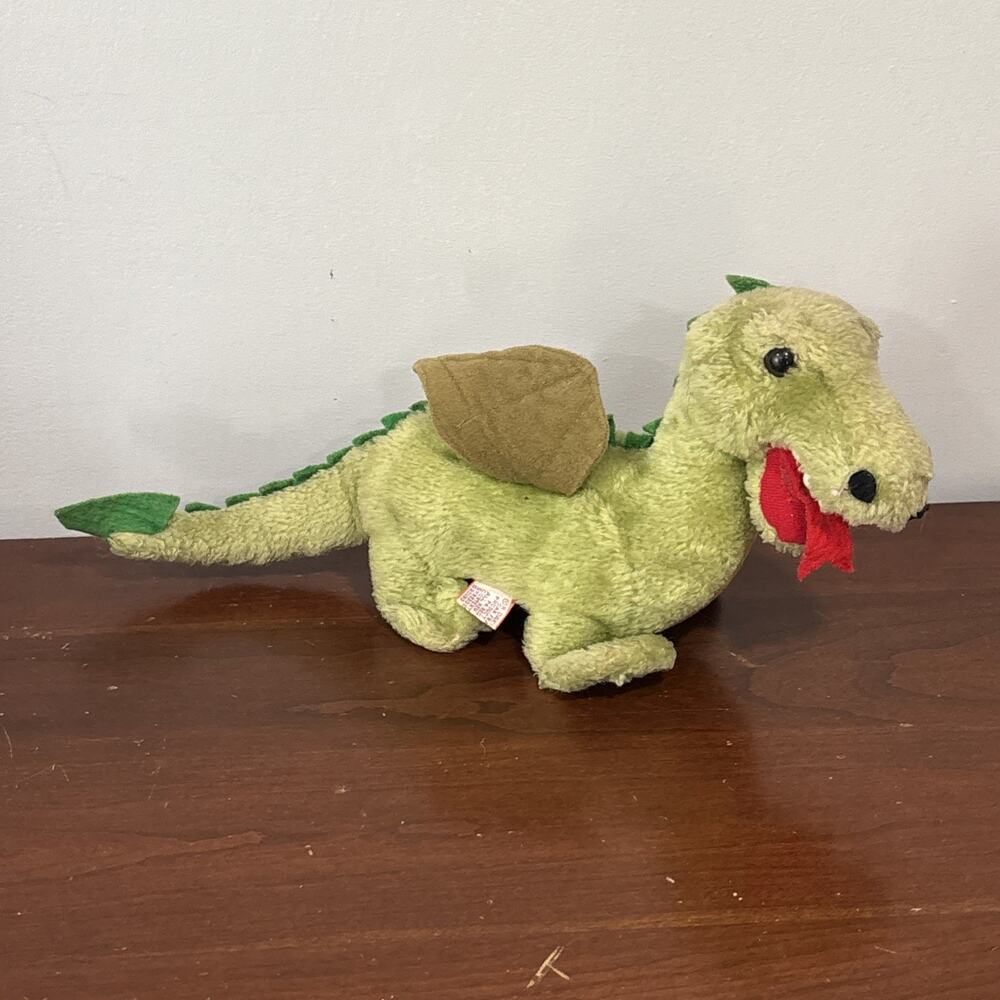 Vintage 1980 Dakin Dragonwick Green Dragon 12" Stuffed Animal Plush Toy D&D